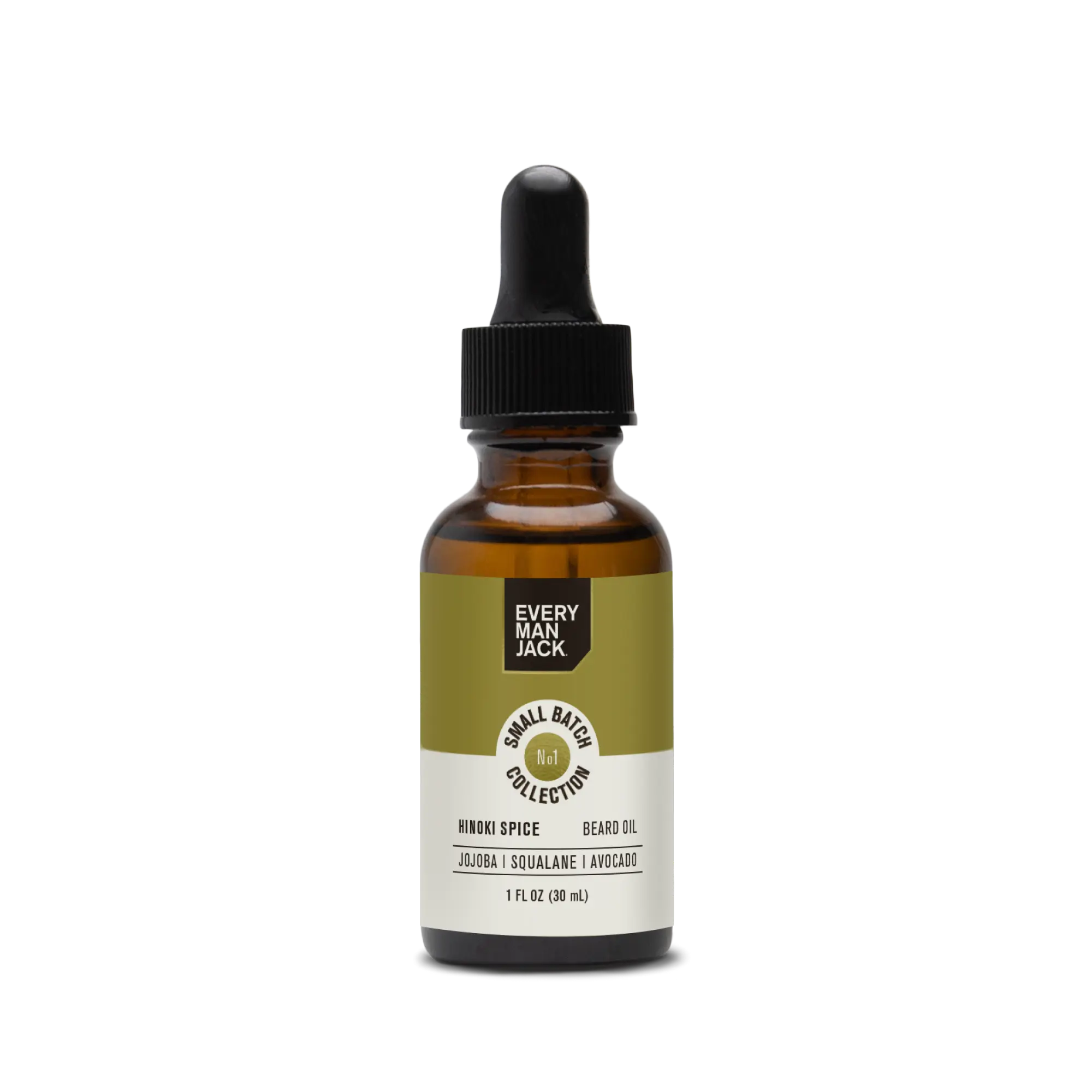 Every Man Jack Small Batch Beard Oil, Premium Beard Care Made With Jojoba, Squalene, and Avocado Oils, Hydrates + Softens Beard Hair – 1 Fl Oz