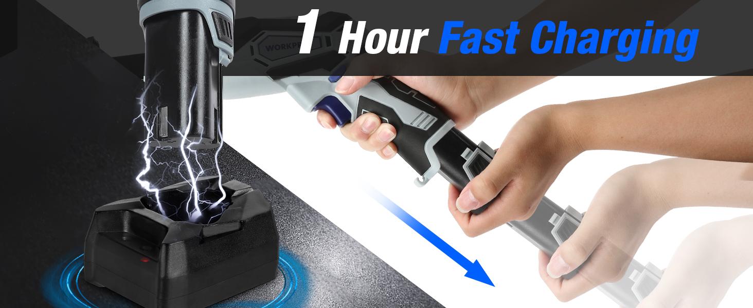 WORKPRO 12V Cordless Reciprocating Saw with Clamping Jaw, 2.0Ah Li-Ion Battery with 1 Hour Fast Charger, Variable Speed and Tool-Free Blade Change, 3 Saw Blades for Wood & Metal Cutting WORKPRO 12V Cordless Reciprocating Saw with Clamping Jaw, 2.0Ah Li-Ion Battery with 1 Hour Fast Charger, Variable Speed and Tool-Free Blade Change, 3 Saw Blades for Wood & Metal Cutting