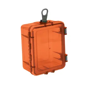 Outdoor Products Large Watertight Case Dry Box, Orange, 8" x 6.75" x 3.5" Polycarbonate
