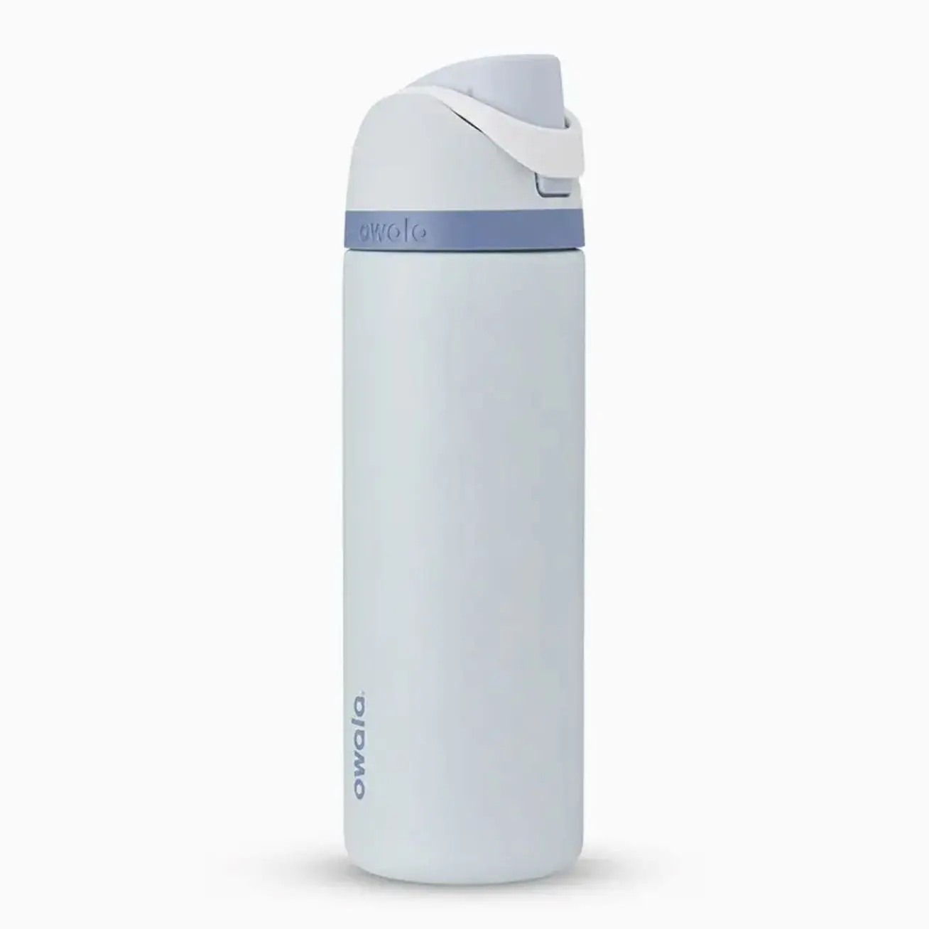 Owala FreeSip Icy Blue Stainless Steel Water Bottle – Powder Blue & White Insulated Bottle with Built-In Straw & Leakproof Lid, Ship 12-15 days