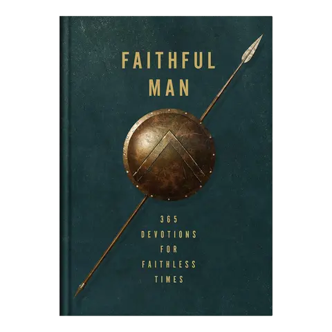 Faithful Man Hardcover - 365 Devotions for Faith in Tough Times, Daily Faith Guide with Courage-Focused Scriptures, Strength, Role & Duties Insights, Acts of Kindness Prompts, Easy English Text for Daily Reading, English Text For Easy Daily Reading