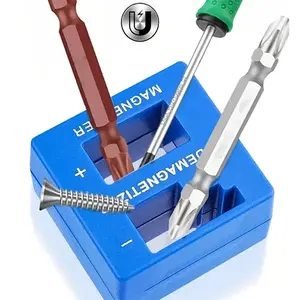 2-in-1 Magnetizer and Demagnetizer Tool - Heavy Duty Magnetic Charger for Screwdrivers, Drill Bits, Sockets & Nuts - Essential Handyman & Mechanic Accessory