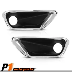 Pair Chrome Fog Light Bezel Trims, Chrome Trim, Easy Install Factory Direct Fit For 2016-20 Jeep Grand Cherokee