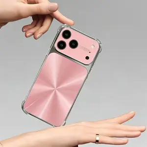 The new 17promax phone case with electroplated aurora pattern has corner protection for shock resistance and is compatible with multiple layers of soft shells.#aesthetic design pattern#mobile cover# scratch-resistant shell