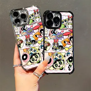 Powerpuff Girls Cute Cartoon Phone Case Compatible with iPhone 11/12/13/14/15/16 (Pro Max/Plus) Perfect for Cartoon Lovers Kids Teens