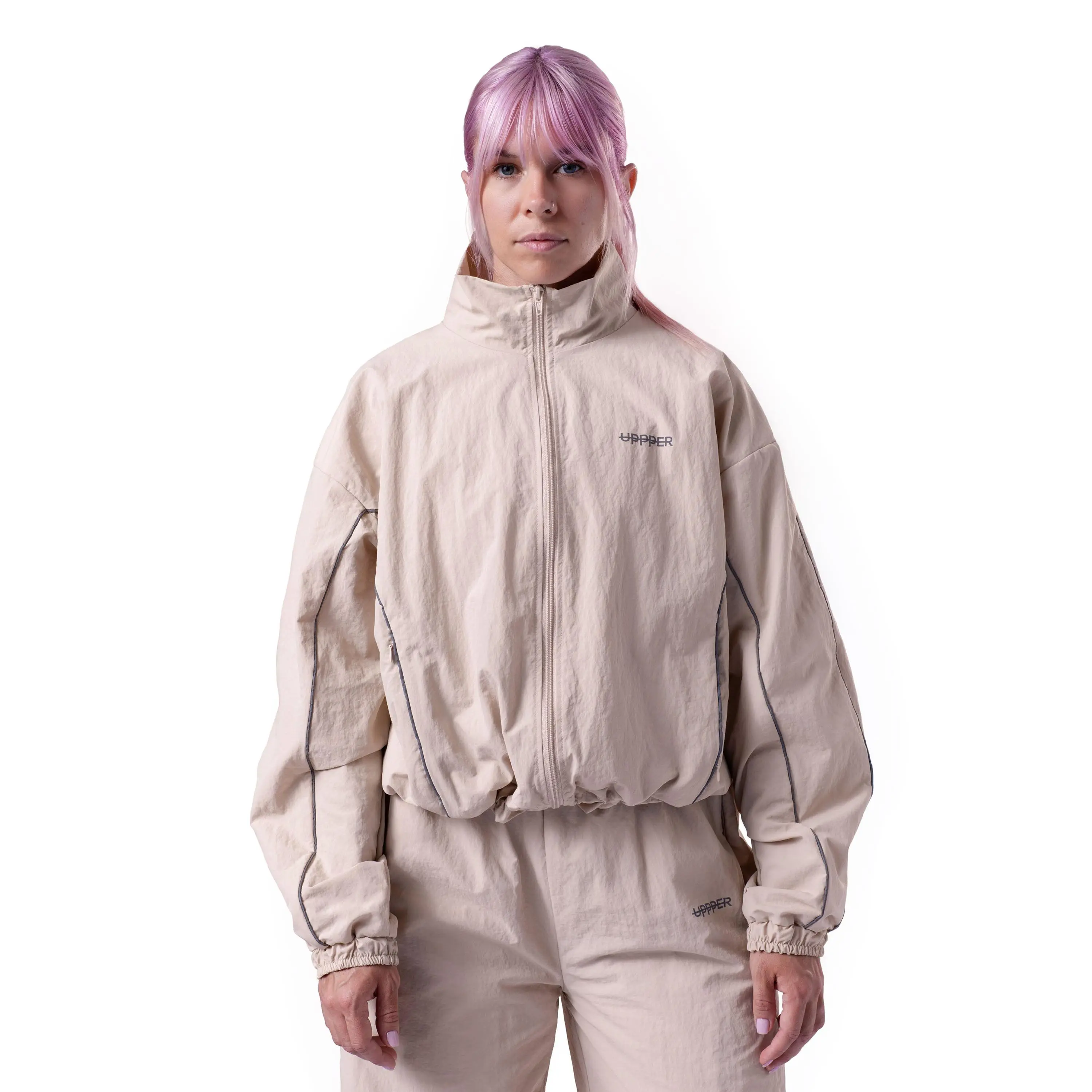 UPPPER Track Jacket Tan | Premium Fitness Gear + Apparel Sport Outdoor Clothing Sport Activewear Sports Outerwear Sports Activewear Set