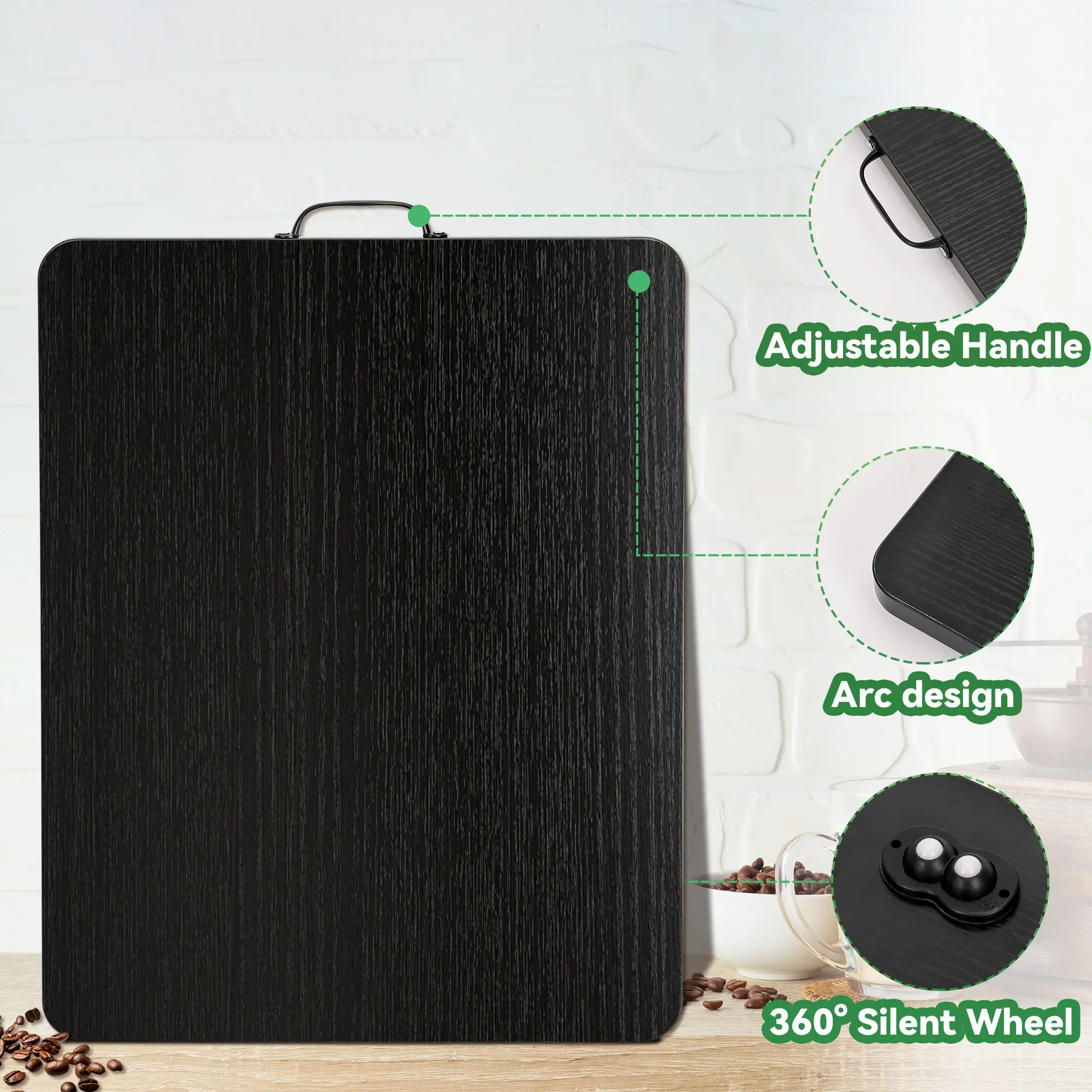 Appliance Slider, Sliding Tray for Coffee Maker, Coffee Pot Slider for Countertop, 360° Rolling Tray Appliance Slider for Kitchen Appliances