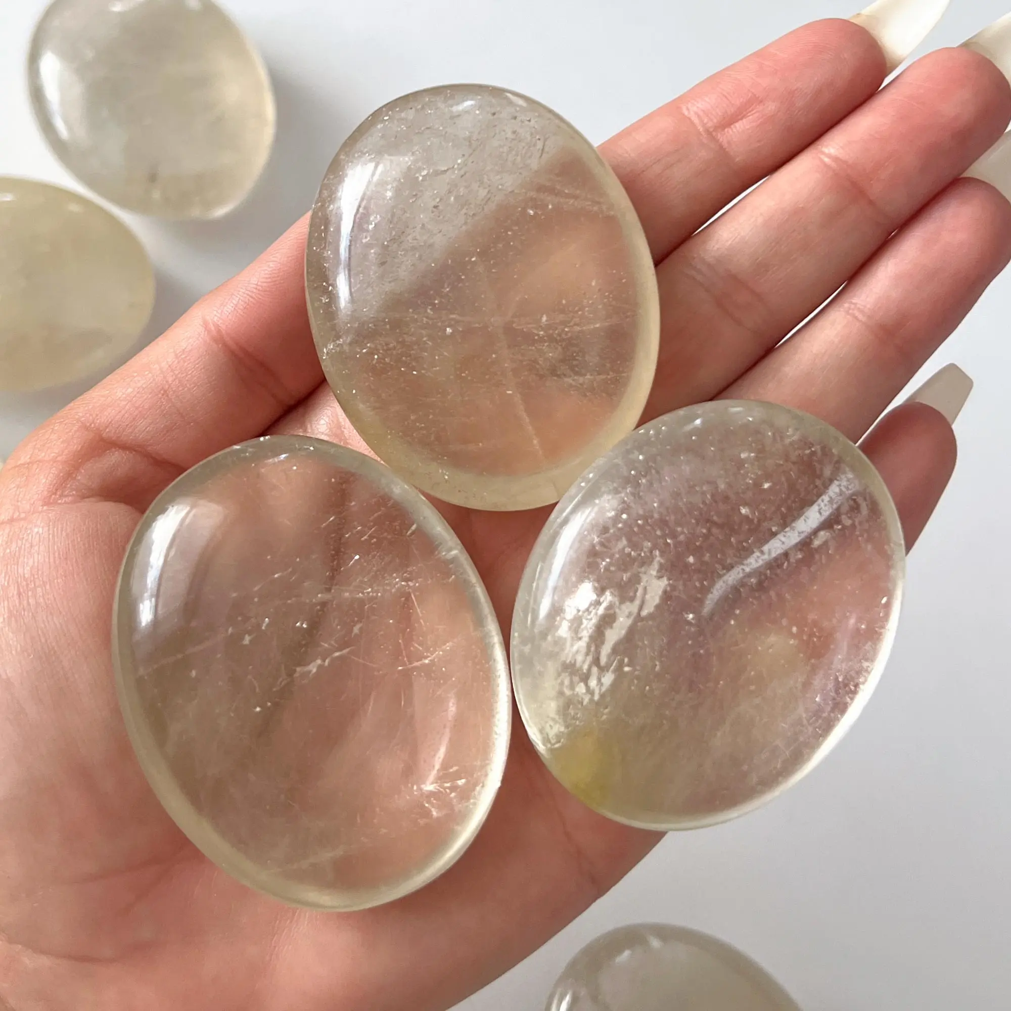 Green Chlorite Quartz Palm Stone