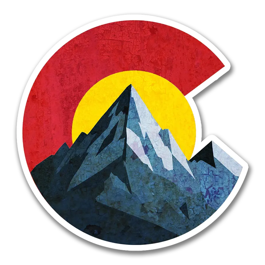 Colorado C Mountain Sticker