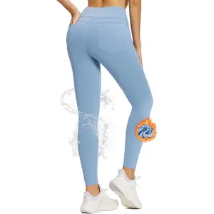 BALEAF Jeggings for Women Fleece Lined Pants Thermal Warm Winter Water Resistant Leggings 4 Pockets Running Tights Womenswear Bottom