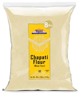 Rani Chapati Flour (100% Pure Whole Wheat Atta), For Making Roti & Indian Breads 128oz (8lbs) 3.63kg Bulk ~ All Natural | Vegan | No Salt or Colors | NON-GMO | Kosher | Indian Origin