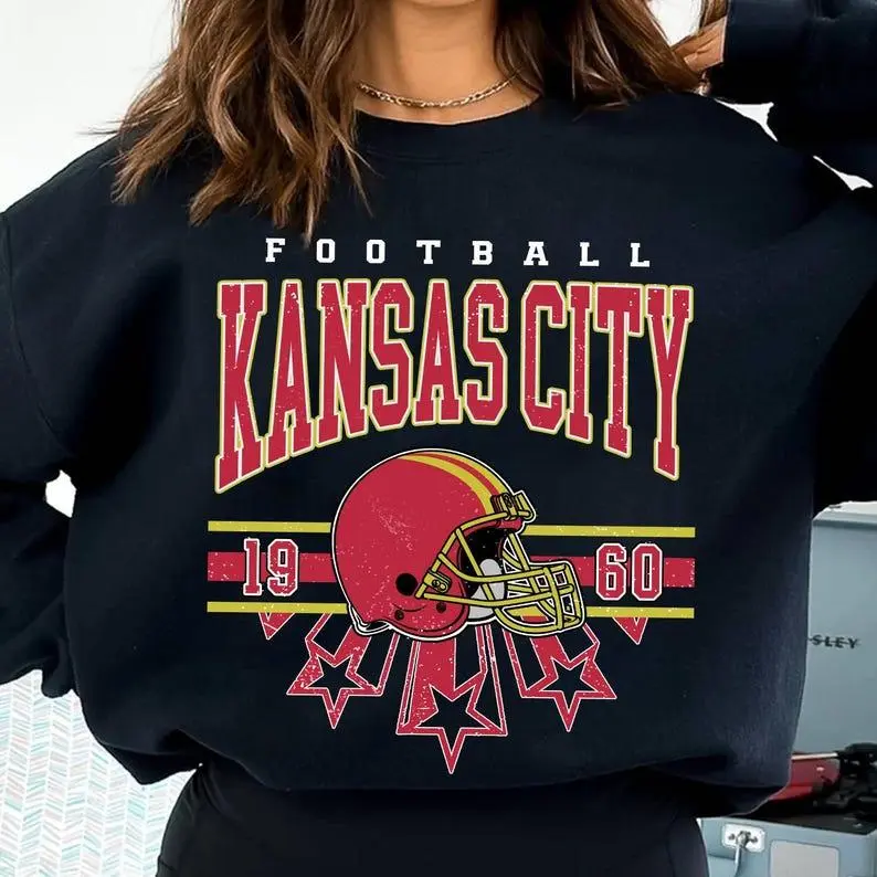 Vintage Style Kansas City Football, Kansas City Sweatshirt, Kansas City Football Sweatshirt, Football Fan Gift, Game Day Shirt
