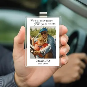 Personalized Memorial Photo Car Visor Clip, Loss Of Dad Gift, Sympathy Gift for Loss of Loved Ones, In Loving Memory