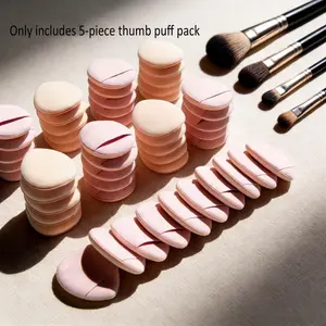 5 Piece Finger Makeup Sponge Set, Thumb Size Foundation Applicator, Perfect for Concealer and Powder, Compact Design for Daily Use