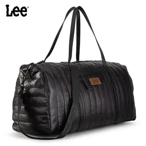 Lee Quilted Travel Duffel Bag for Women, Large Soft Puffy Lightweight Weekender Gym Bag with Adjustable Strap Water-Resistant Overnight Carry On Bag for Trips Sport Airplane Hospital