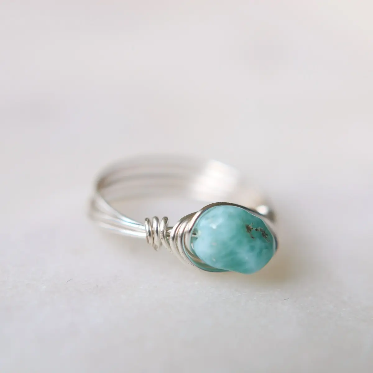 Larimar wire wrapped ring Larimar wire wrapped ring