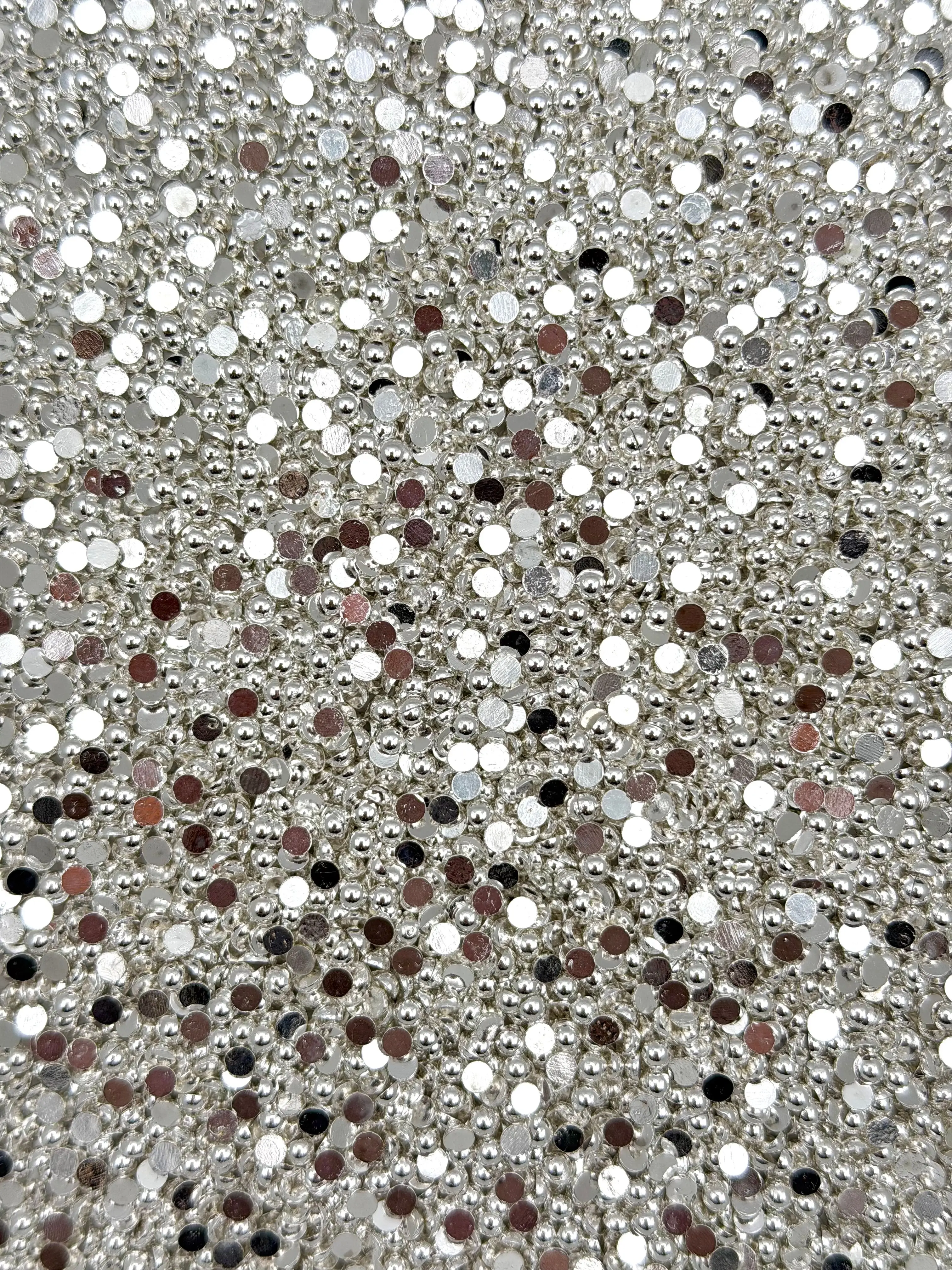 Flatback half round metal beads for nails and DIY Flatback half round metal beads for nails and DIY