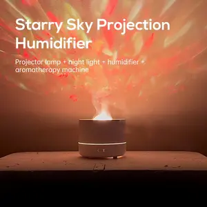 SIFOX Star Sky Projection Night Lamp, Versatile Usage, Aromatherapy Machine Humidifier, Essential Oil Diffuser, Automatic Waterless Power Off, Multi-functional 4-in-1, Suitable for Office/Home/Vehicle