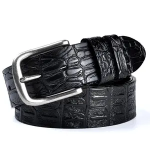 Men's Genuine Leather Crocodile Pattern Belt Fashion Belt Casual Belt