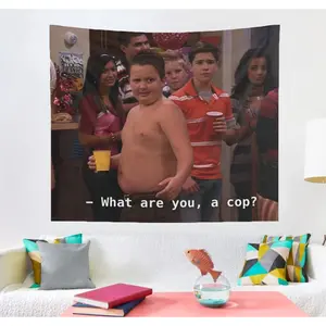 Gibby - What Are You, A Cop Wall Tapestry, Hostel Dorm Decor, Funny Gibby Meme Wall Hanging Gift Idea, Gibby Tapestry, Gibby Wall Hanging