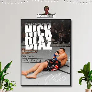 Nick Diaz POSTER UNFRAMED , UFC POSTER UNFRAMED , MMA POSTER UNFRAMED , Fighter Motivation, Bedroom Wall Decoration, Wall Decor, Wall Art