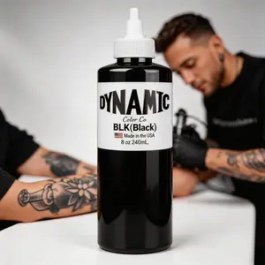 Summerwins 8oz Ultra Dark Black Tattoo Pigment Smooth Quick Fill Fade Resistant Tattoo Ink For Beginner And Professional Tattoo Artists