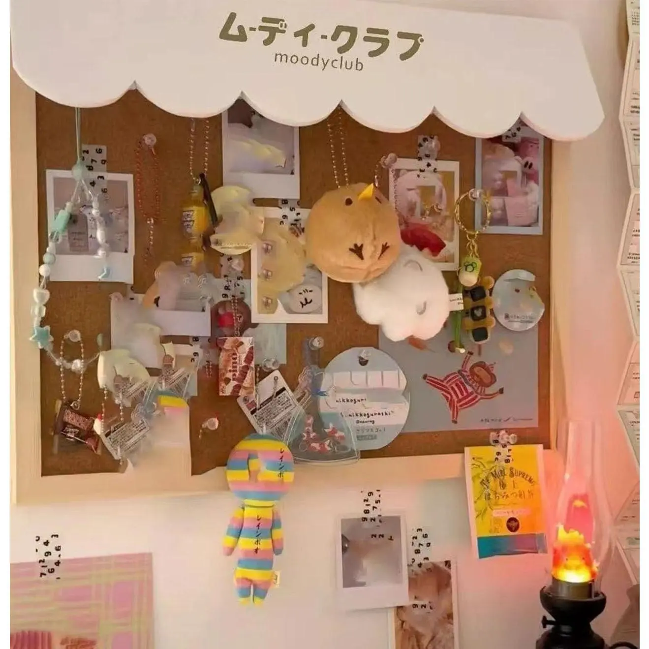 New DIY Cute Dessert House Cork Message Board Home Dormitory Jewelry Wooden Storage Board Wall Decorative Board Room Decoration