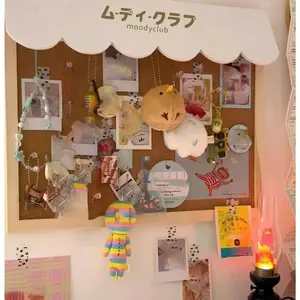 New DIY Cute Dessert House Cork Message Board Home Dormitory Jewelry Wooden Storage Board Wall Decorative Board Room Decoration