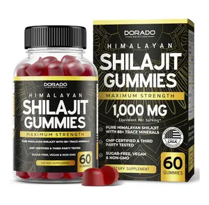 Shilajit Gummies For Men & Women (High Potency Gold Grade with 85+ Trace Minerals with Fulvic Acid) - Energy & Immunity Support - Third Party Tested, Non GMO, Vegan & Made in USA - (60 Gummies)