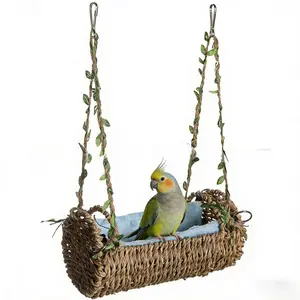 Parrot toy, four-season bird nest hammock, warm bird nest with cushion