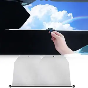 Sun Shade For Car Adjustable Double Rod Window Umbrella Retractable Car Windshield Sun Shades Auto Outdoor Accessories