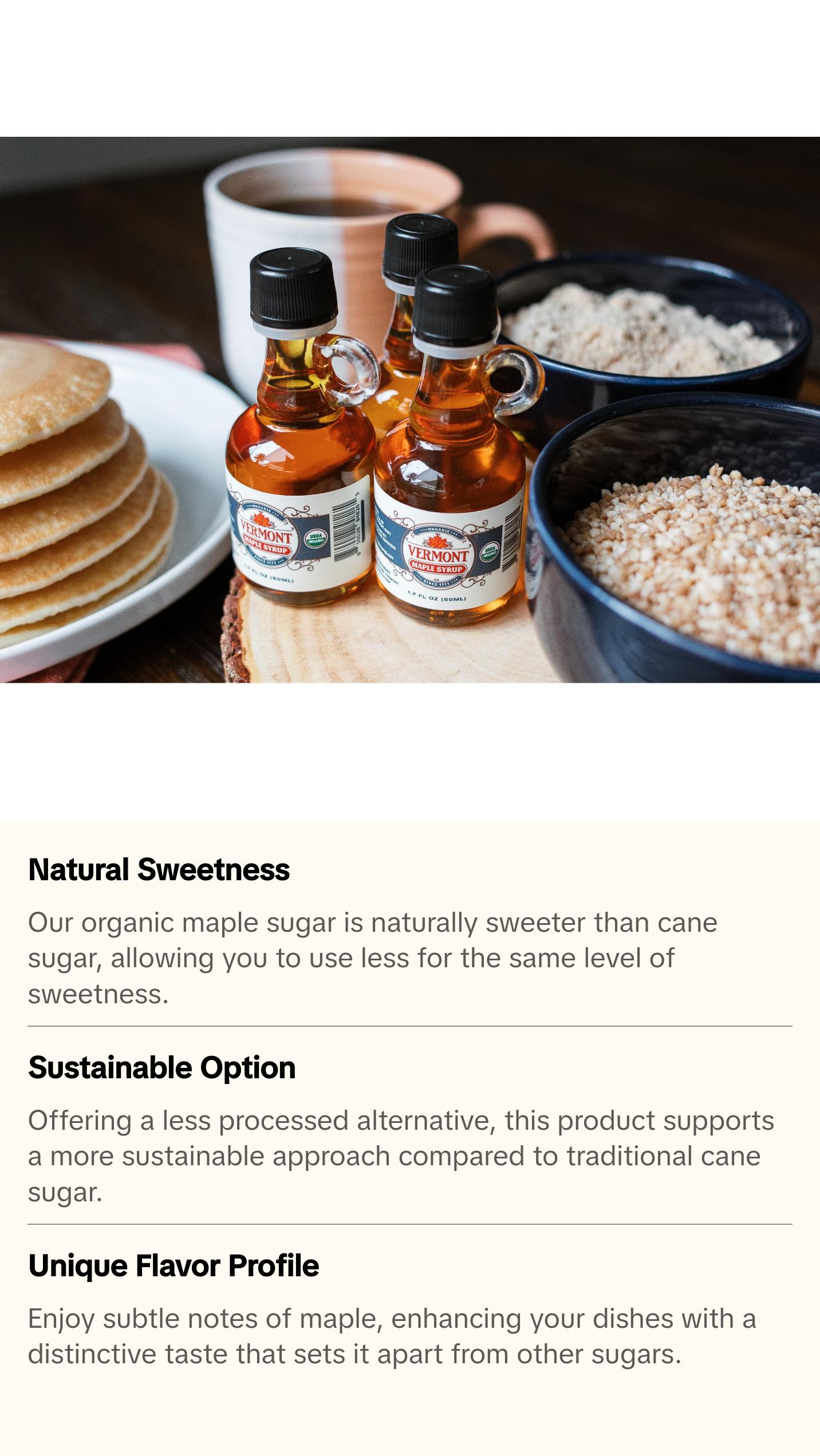 Coarse Organic Vermont Maple Sugar