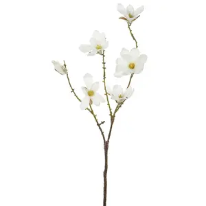 White Magnolia Spray 28.75" - Artificial Flower Stem