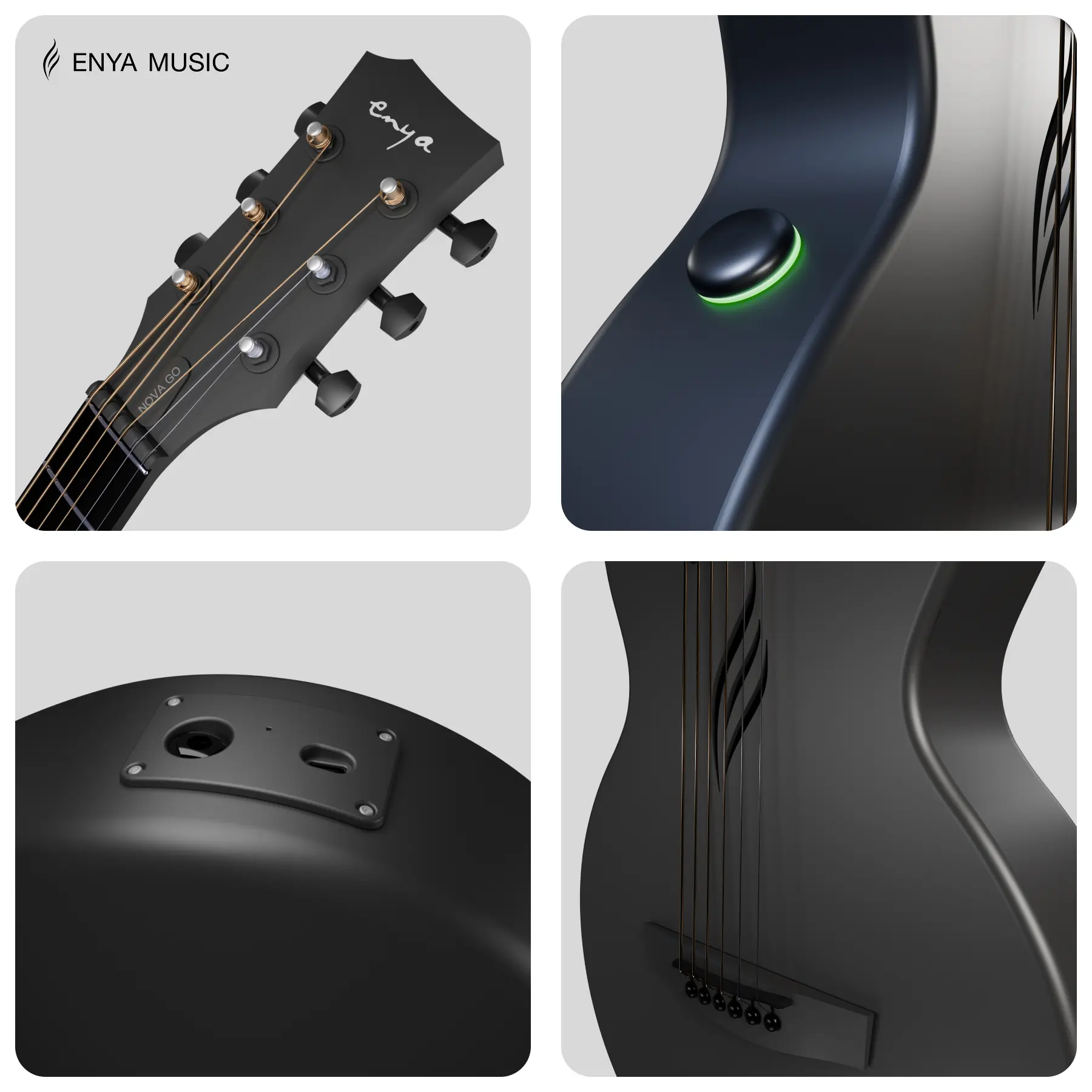 Enya Nova Go SP1 Travel Guitar】Carbon Fiber Guitar 35