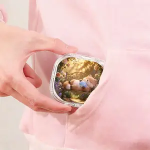 Rose Garden Bench Shell-Holding Little Fox Printed Retainer Box, Street Trend Denture Storage Box, Daily Commute Orthodontic Retainer Case, Thickened Wear-Resistant Teeth Corrector Box