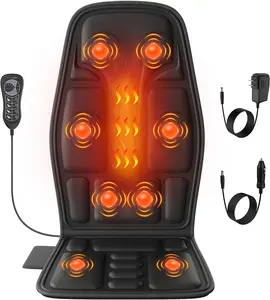 Back Massager for Chair with Heat, Chair Massager Pad for Recliner with 8 Vibration, Seat Cushion for Seniors, Office Workers & Family, Fatigue & Pain Relief in Office, Home & Travel,deep tissue back massager