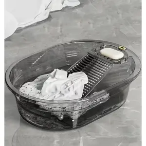 – Portable Washboard for Hand Washing Clothes.Heavy-Duty & Thickened Wash Board Basin & Laundry Tub for Home, Camping, RV & Emergency
