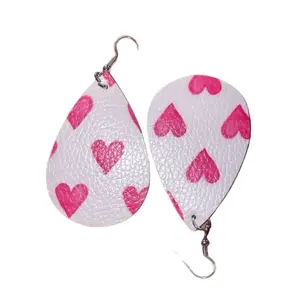 Valentine’s Day Faux Leather Earrings - Elegant Design for Versatile Wear earring earring