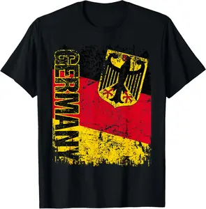 100%cotton GERMANY Flag Vintage Distressed GERMANY T-Shirt Menswear Top