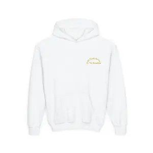 Youth Hoodie — 'Love You to the Beach' Minimal Surf Pocket Print