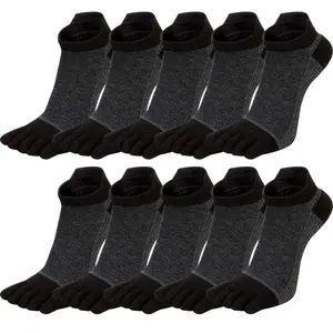 5 Pairs Toe Socks Five Finger No Show Low Cut Wicking Socks for Gym Workout Fitness Socks