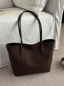 Women's Casual Plain Color Retro Fashion Shoulder Bag, Trendy Shoulder Bag, Large Capacity Lightweight Commuter Tote, Versatile Daily Use Handbag, Pu Tote Satchel, Shoulder Purses