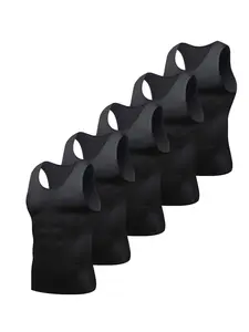 5/7 Pieces Mens Athletic Tank Tops, Moisture Wicking Tight Sleeveless Workout Shirts, Quick Drying Elastic Gym Base Layer Undershirts, Lightweight Sport Vest for Training & Leisure Fitness Workout Vest