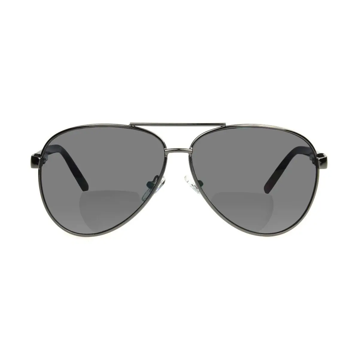 Foster Grant Men's Commander Gun Aviator Bifocal Sunreader