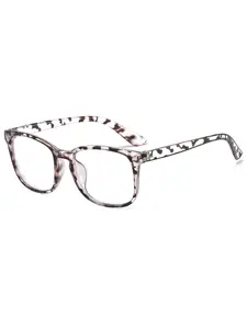 Plastic Geometric Frame Fashionable Glasses Suitable for Office Reading and Daily Wear Leopard Pattern Eyeglasses