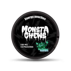 Monsta Chews Pouches – Premium Flavor Dialed In Pouches | Sleek, Discreet, Sophisticated. 15 pouches Per Can
