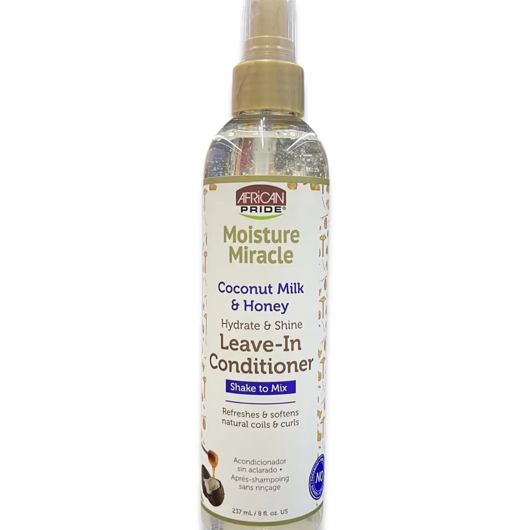 African Pride Moisture Miracle Coconut Milk And Honey Leave-In Conditioner 8oz Haircare