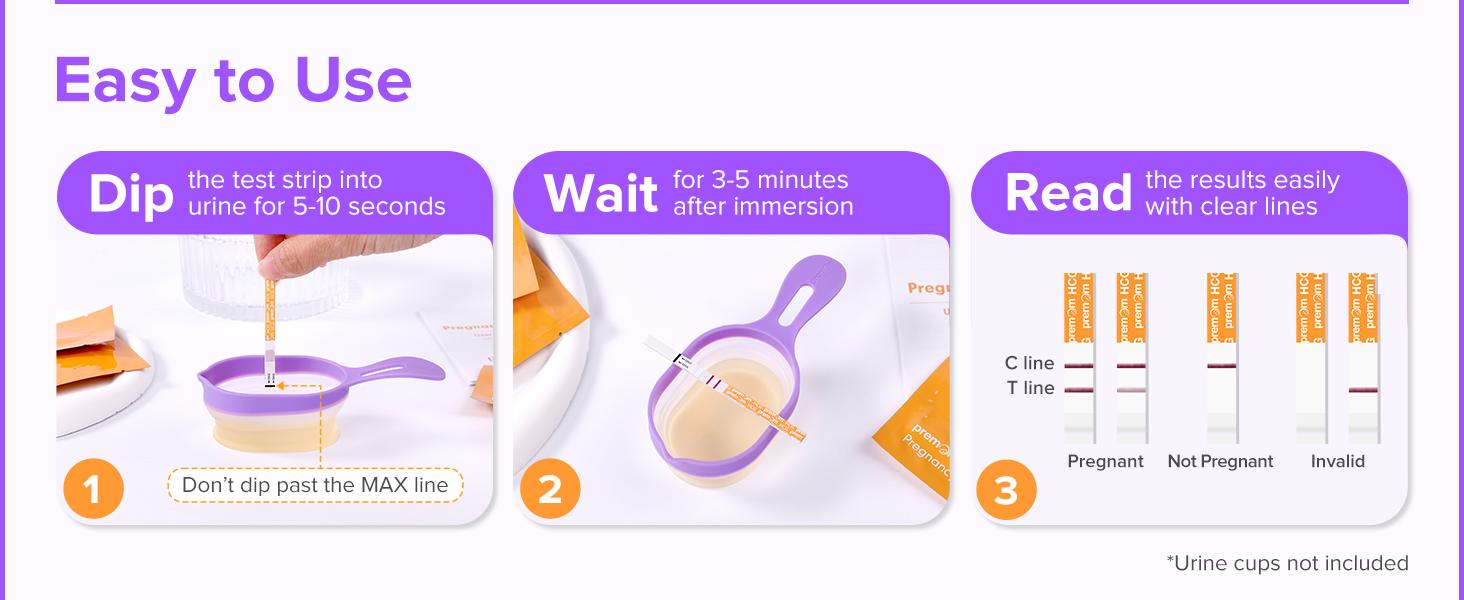 Premom Pregnancy Test Strips- 30/50 Pack Early Detection Pregnancy Test Kit Powered by Premom Ovulation APP for TTC Women