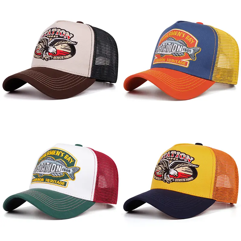 NEW HATS animal Embroidered Hip Hop Breathable Unisex Baseball Cap Trucker Cap For Women And Men Casual Outing Hat Outdoor Activities Adjustable Snapback Cap
