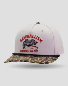 Fishing Club Angler Five Panel Rope Cap - Camo